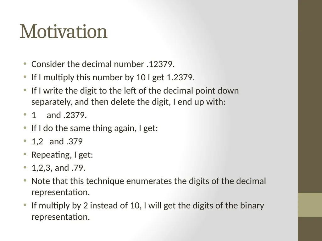 Binary Arithmetic Numbers Inside the Computer - slide 34 of 48