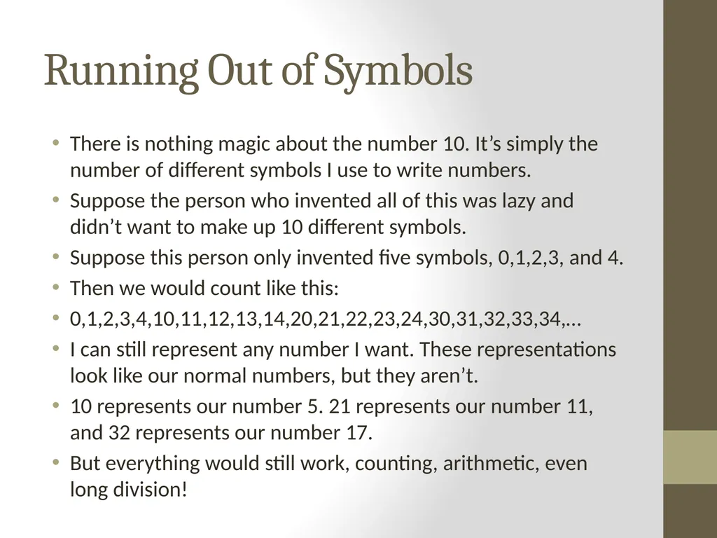 Binary Arithmetic Numbers Inside the Computer - slide 5 of 48
