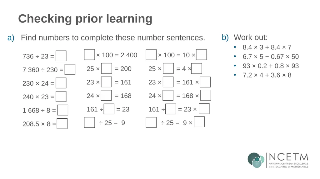 Solving problems using the associative, - slide 10 of 32