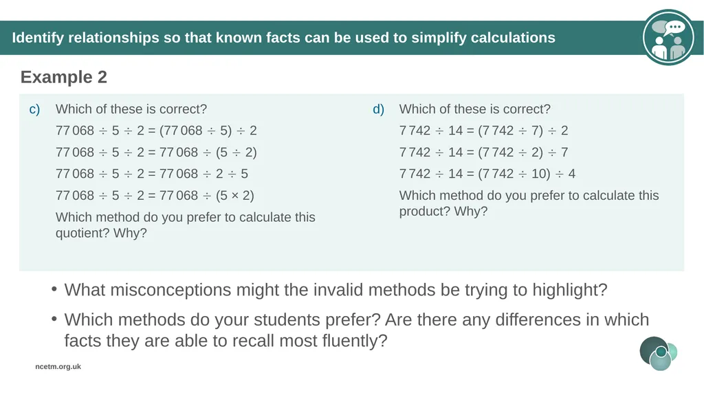 Solving problems using the associative, - slide 19 of 32