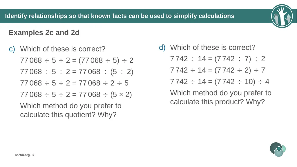 Solving problems using the associative, - slide 16 of 32