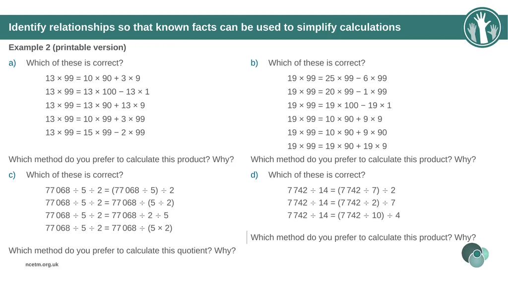 Solving problems using the associative, - slide 17 of 32