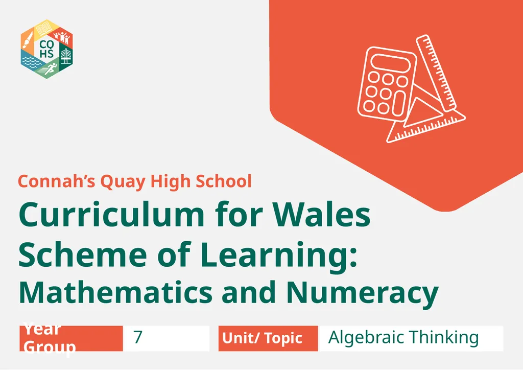 7 Year Group Algebraic Thinking Unit/ Topic - slide 1 of 6