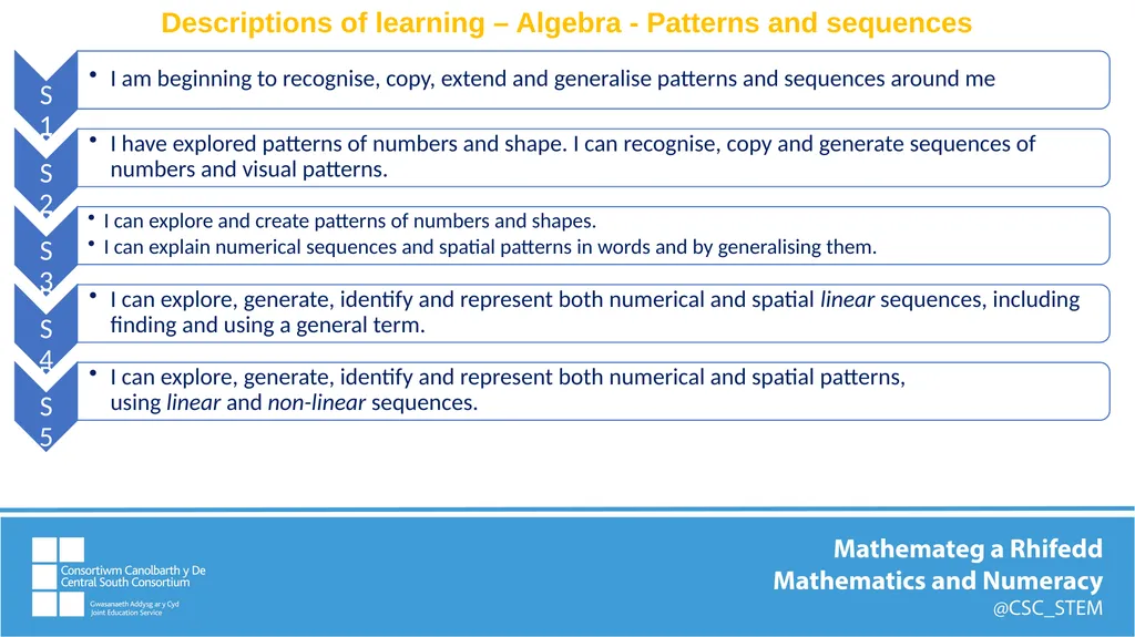 WM2:- Algebra uses symbol systems to express the - slide 3 of 23
