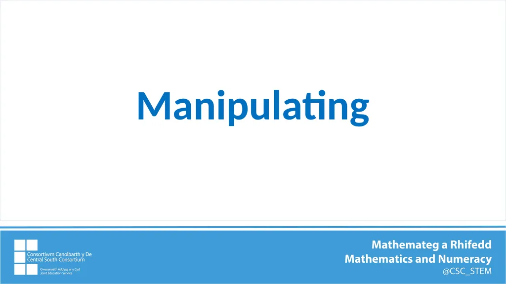 WM2:- Algebra uses symbol systems to express the - slide 10 of 23