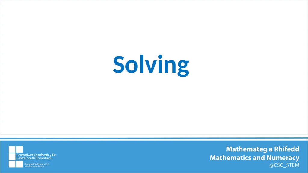 WM2:- Algebra uses symbol systems to express the - slide 13 of 23
