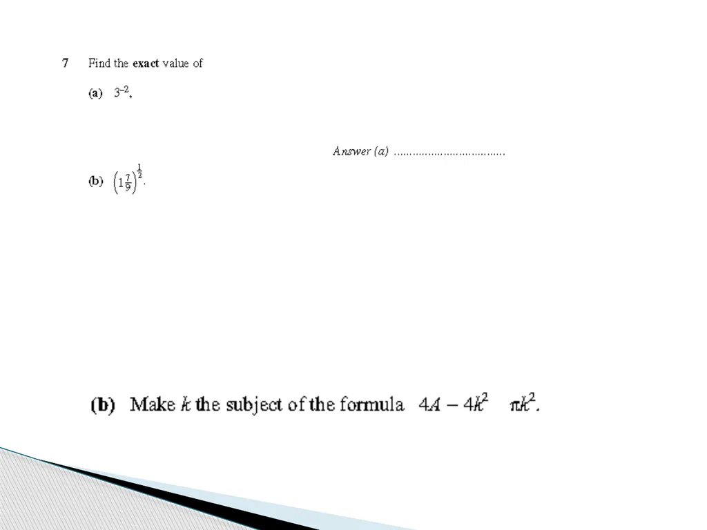 ALGEBRA REVISION YEAR 10 KAUSAR KHAN - slide 19 of 23