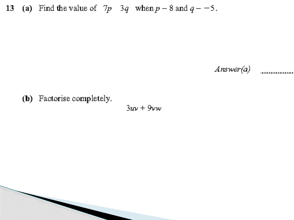 ALGEBRA REVISION YEAR 10 KAUSAR KHAN - slide 4 of 23