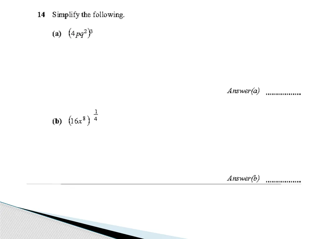 ALGEBRA REVISION YEAR 10 KAUSAR KHAN - slide 9 of 23