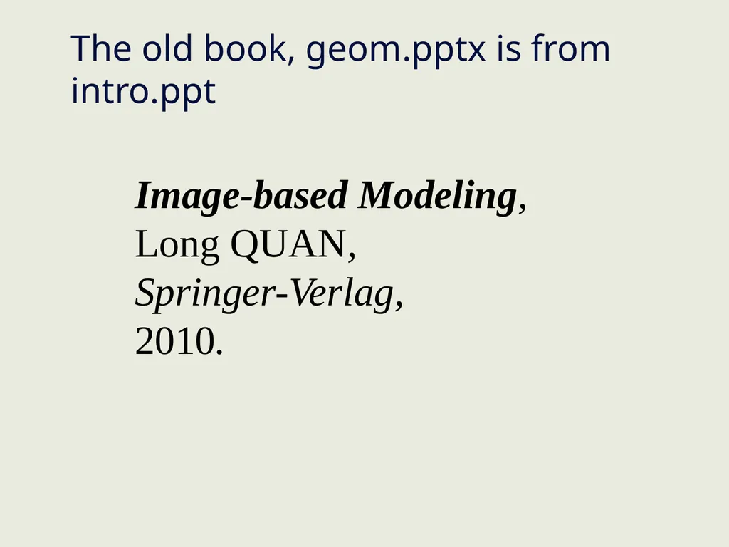 The old book, geom.pptx is from intro.ppt - slide 1 of 49