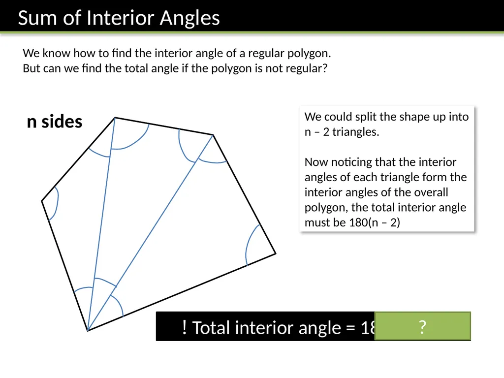 GCSE: Angles and Geometry Dr J Frost - slide 11 of 13
