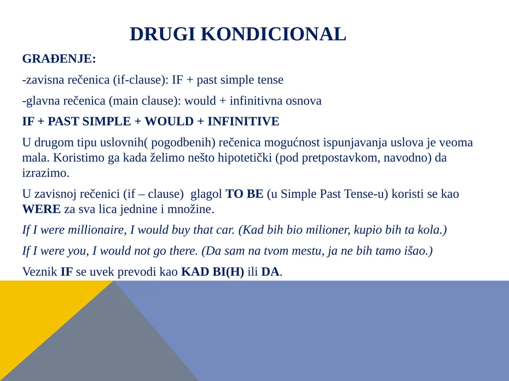 Conditional sentences kondicionali – uslovne - slide 6 of 18
