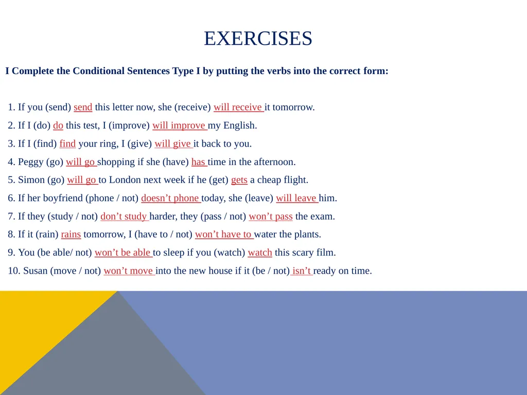 Conditional sentences kondicionali – uslovne - slide 11 of 18