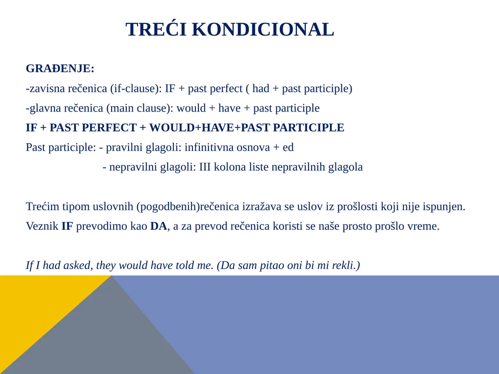 Conditional sentences kondicionali – uslovne - slide 8 of 18