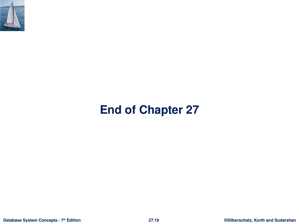Chapter 27: Formal-Relational Query Languages - slide 19 of 19