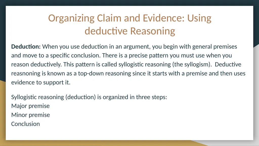 Claim and Evidence Workshop Lyn’Nazia Davis, - slide 17 of 30