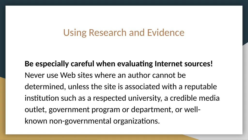 Claim and Evidence Workshop Lyn’Nazia Davis, - slide 23 of 30