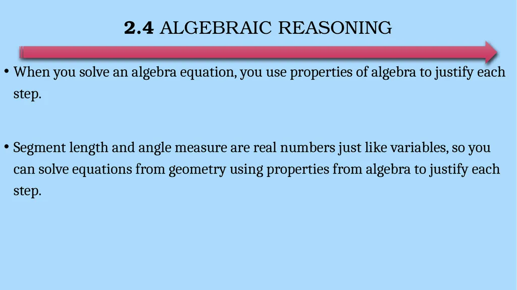 Reasoning and Proofs Geometry Chapter 2 This - slide 37 of 54