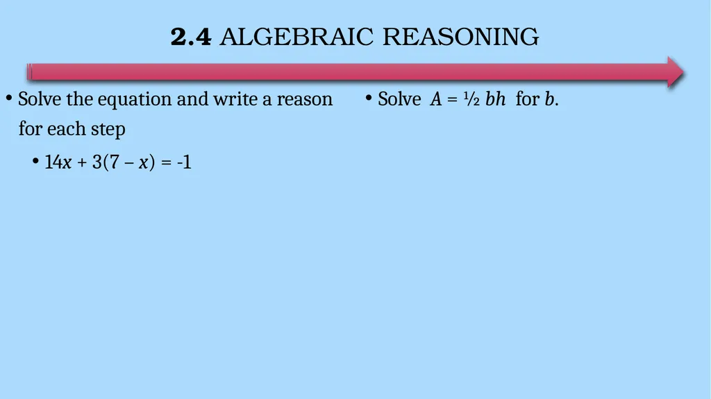 Reasoning and Proofs Geometry Chapter 2 This - slide 40 of 54