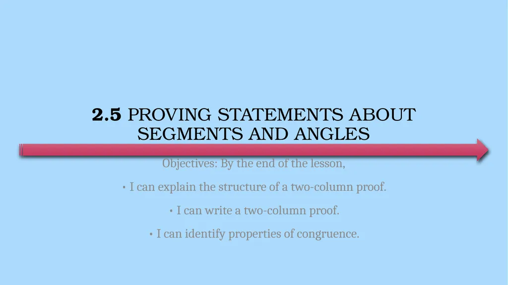 Reasoning and Proofs Geometry Chapter 2 This - slide 42 of 54