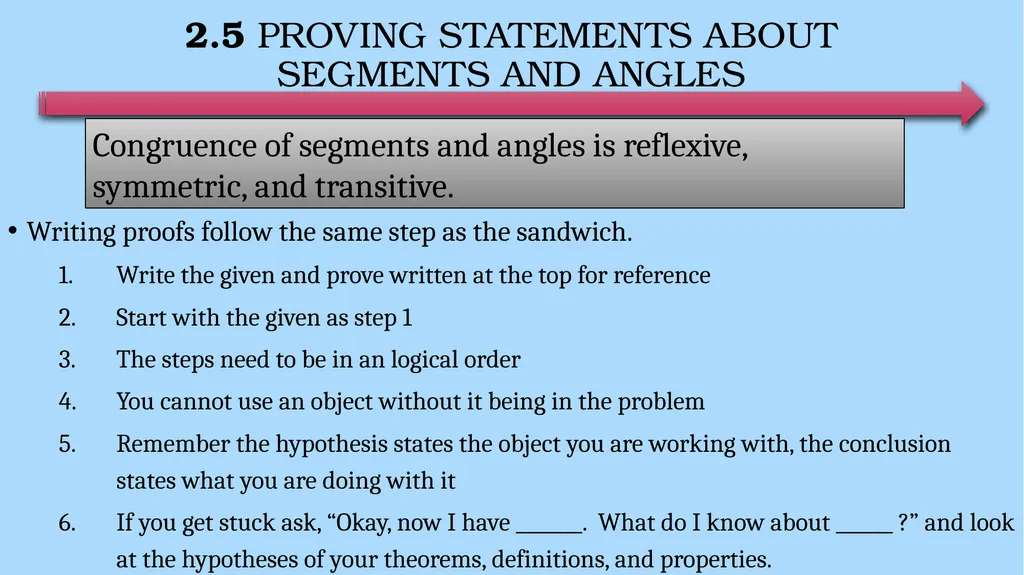 Reasoning and Proofs Geometry Chapter 2 This - slide 44 of 54