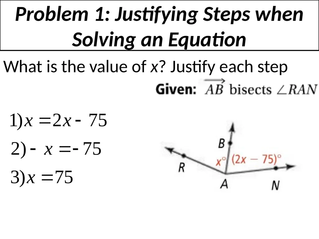 2-5 Reasoning in Algebra and Geometry Properties - slide 5 of 13