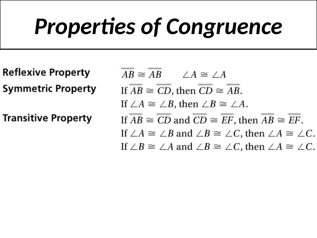 2-5 Reasoning in Algebra and Geometry Properties - slide 6 of 13