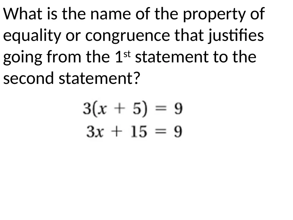 2-5 Reasoning in Algebra and Geometry Properties - slide 8 of 13