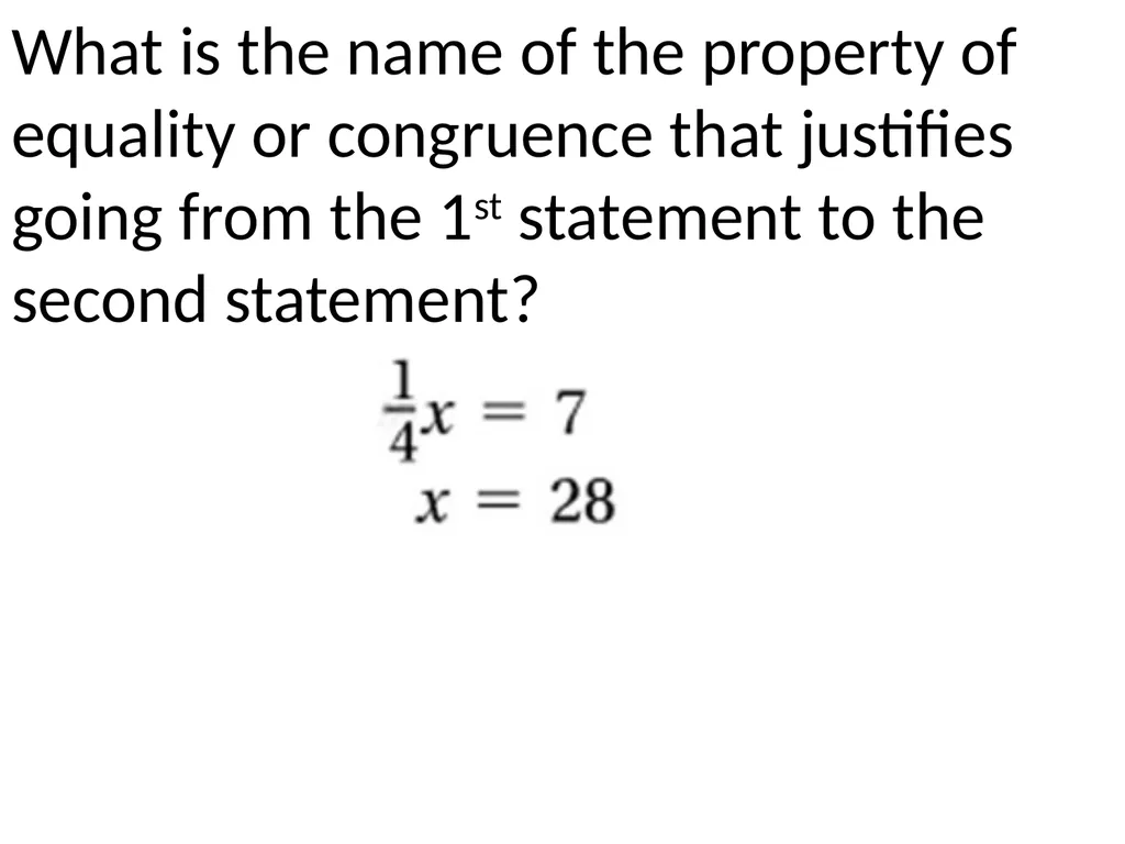 2-5 Reasoning in Algebra and Geometry Properties - slide 9 of 13
