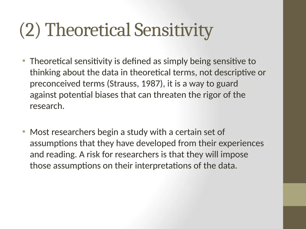 Qualitative Research Approaches Training course in - slide 35 of 80