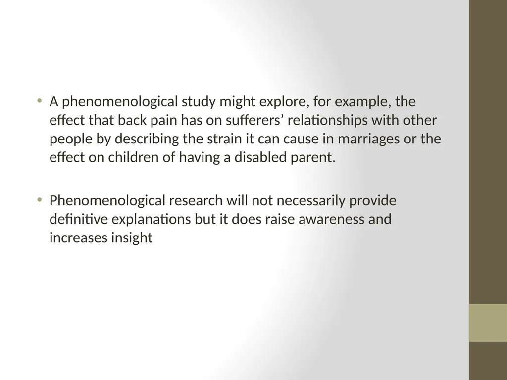 Qualitative Research Approaches Training course in - slide 29 of 80