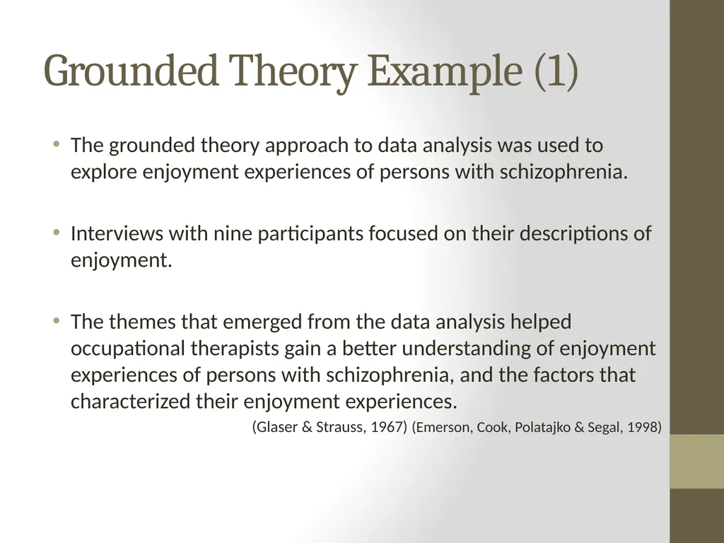 Qualitative Research Approaches Training course in - slide 43 of 80