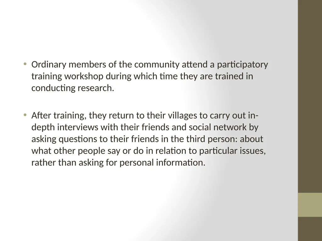 Qualitative Research Approaches Training course in - slide 66 of 80