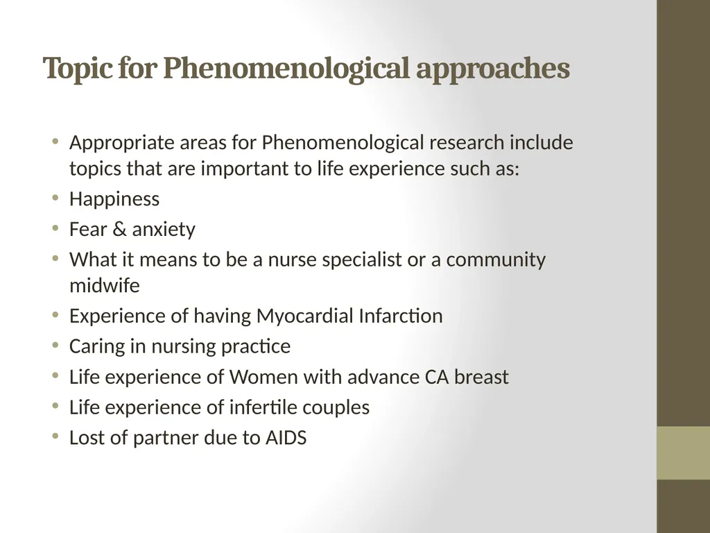 Qualitative Research Approaches Training course in - slide 26 of 80