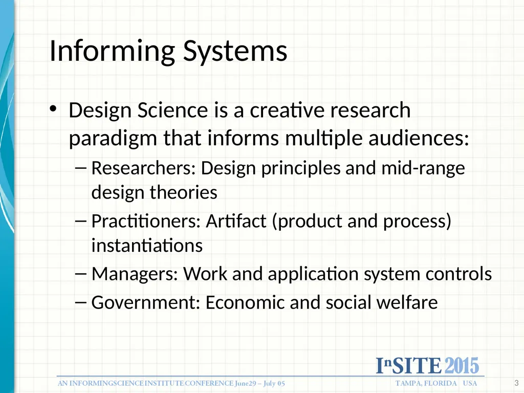 Designing Informing systems: What Research Tells - slide 3 of 49