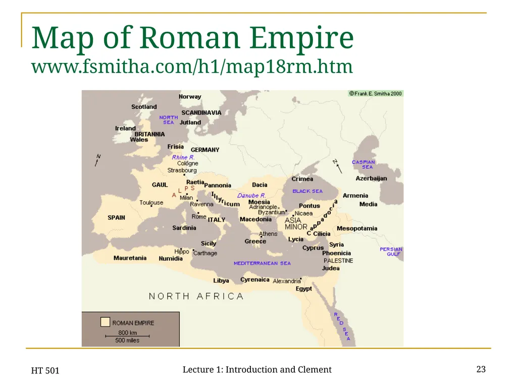 HT 501 Lecture 1: Introduction and Clement 1 HT - slide 23 of 28