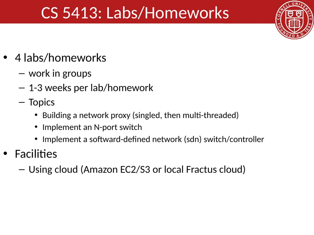 CS 5413: High Performance Systems and Networking - slide 32 of 38
