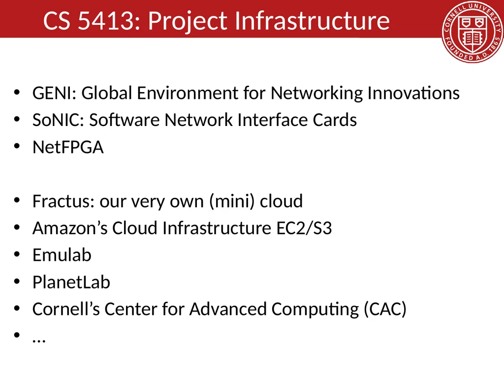 CS 5413: High Performance Systems and Networking - slide 35 of 38