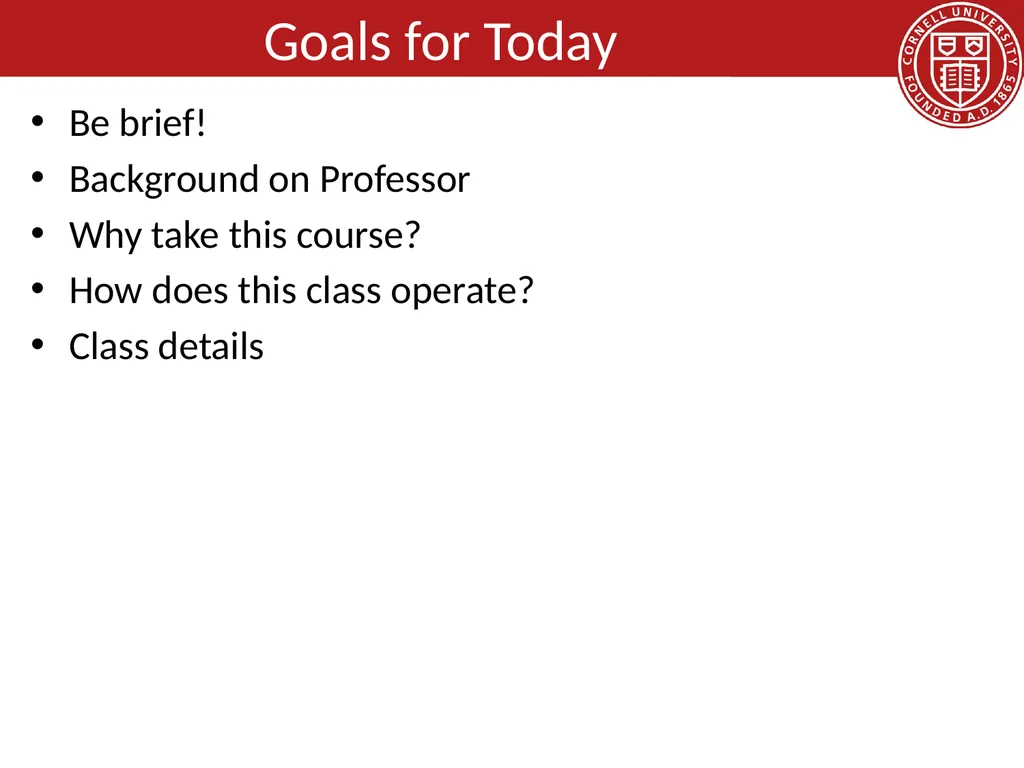 CS 5413: High Performance Systems and Networking - slide 2 of 38