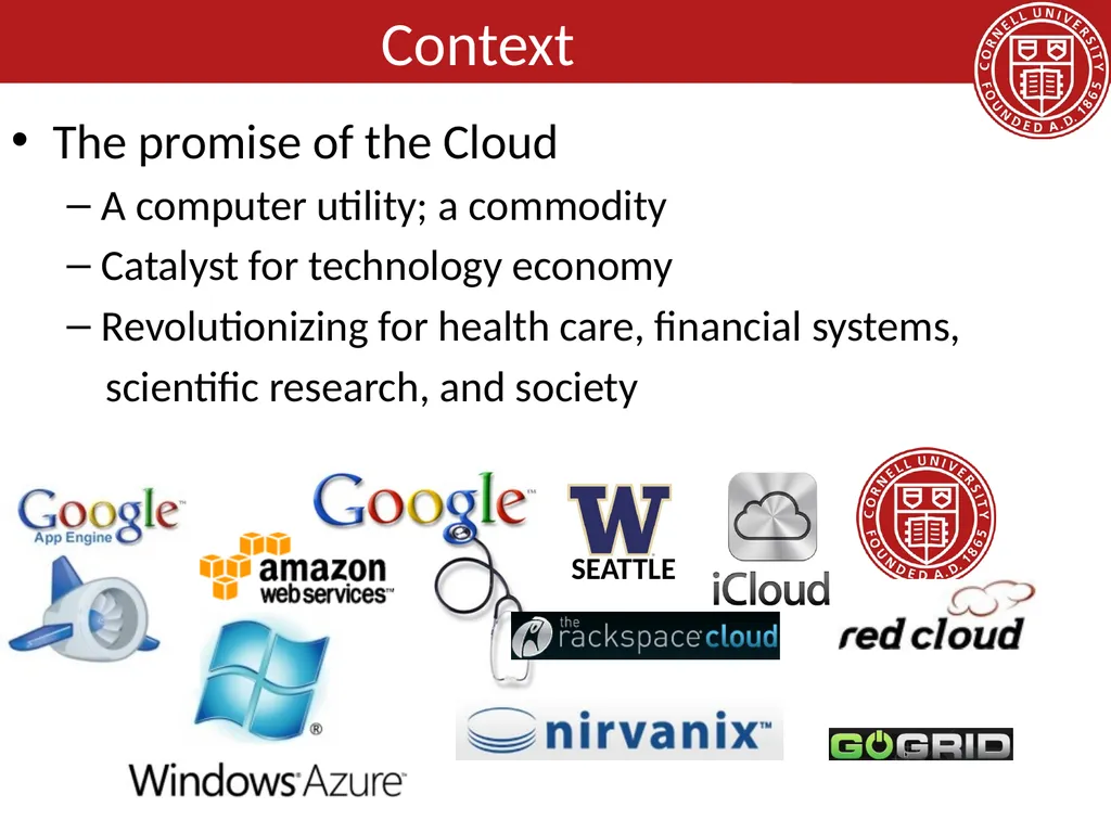 CS 5413: High Performance Systems and Networking - slide 4 of 38