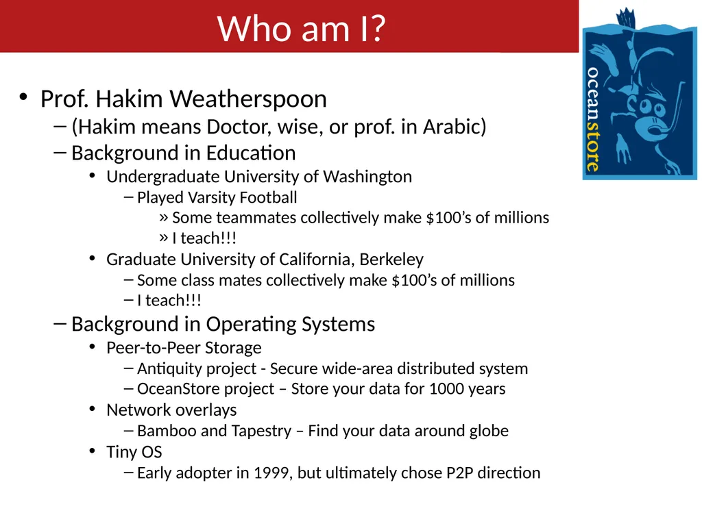 CS 5413: High Performance Systems and Networking - slide 3 of 38
