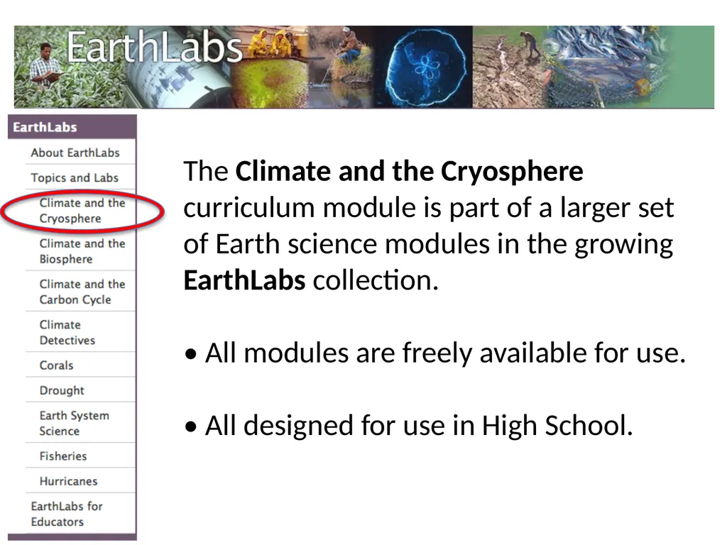 Climate and the Cryosphere The Climate and the - slide 2 of 14