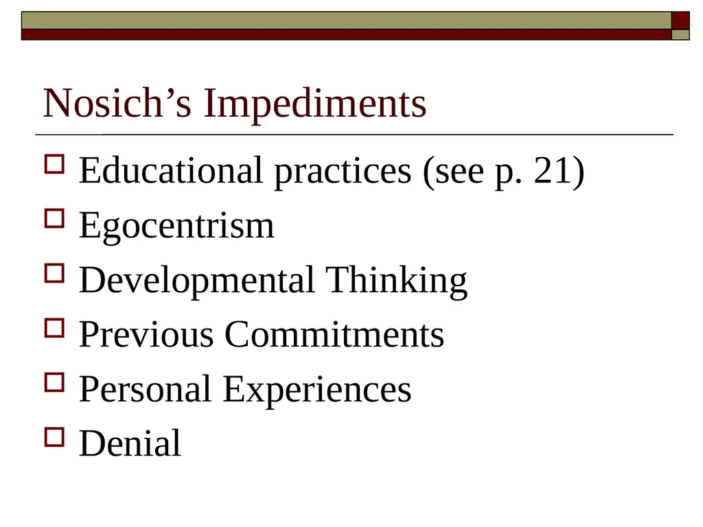 Filters, Barriers, and Impediments Hindrances to - slide 6 of 7