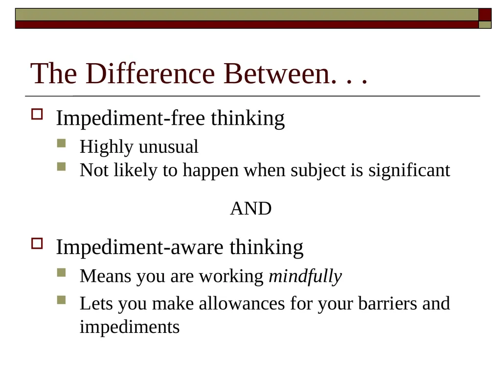 Filters, Barriers, and Impediments Hindrances to - slide 7 of 7