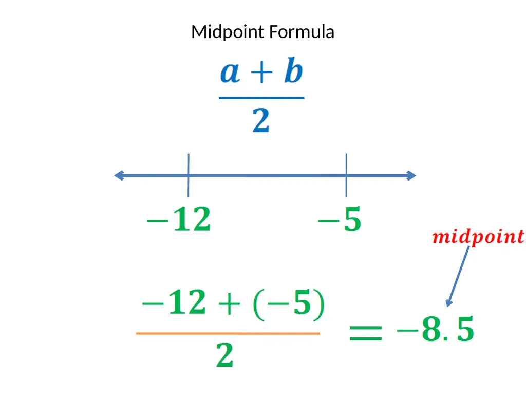 Section 2-5 Midpoint Formula Part 1 – The Number - slide 3 of 6