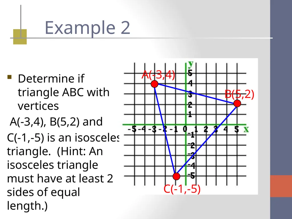 The Distance and Midpoint Formula What is the - slide 5 of 11