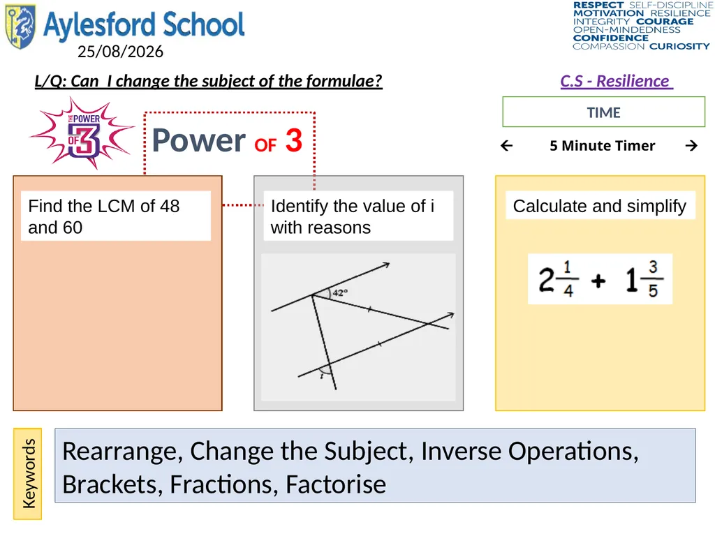 L.O To be able to simplifying a ratio Keywords - slide 1 of 18