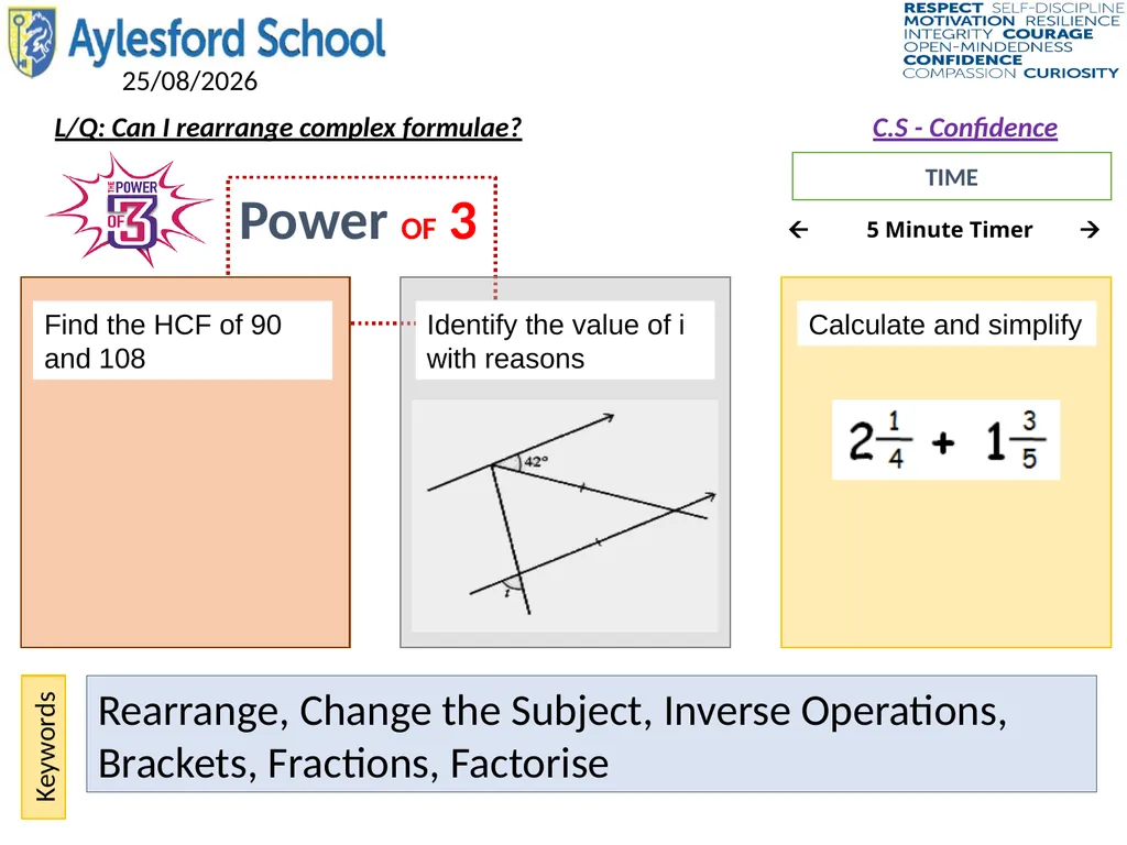 L.O To be able to simplifying a ratio Keywords - slide 18 of 18