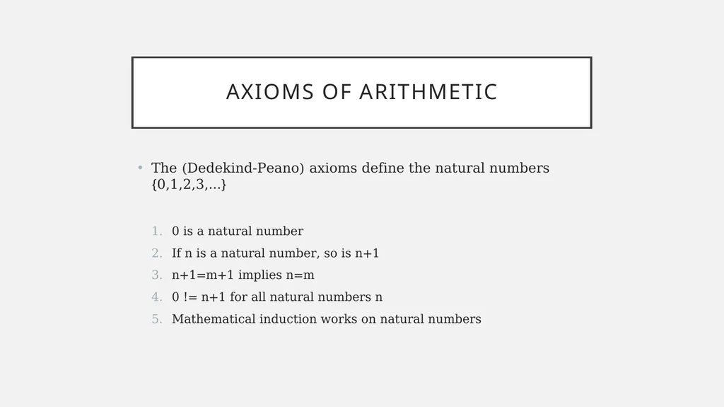 Consistency and Axioms Some pre-history of - slide 4 of 26