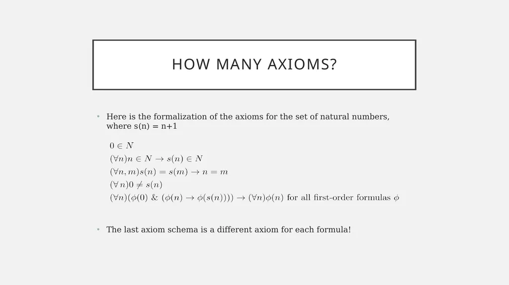 Consistency and Axioms Some pre-history of - slide 17 of 26